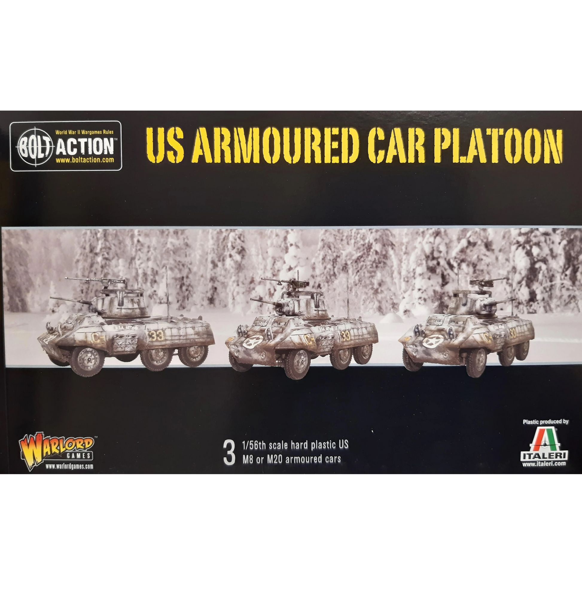 Bolt Action - USA: M8/M20 Greyhound Scout Car Platoon Bolt Action - USA: M8/M20 Greyhound Scout Car Platoon