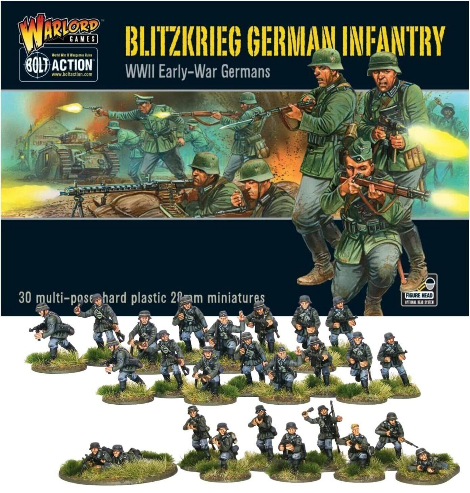 Bolt Action - Germany: Blitzkrieg German Infantry Set + Digital Guide: Battle of France Bolt Action - Germany: Blitzkrieg German Infantry Set + Digital Guide: Battle of France