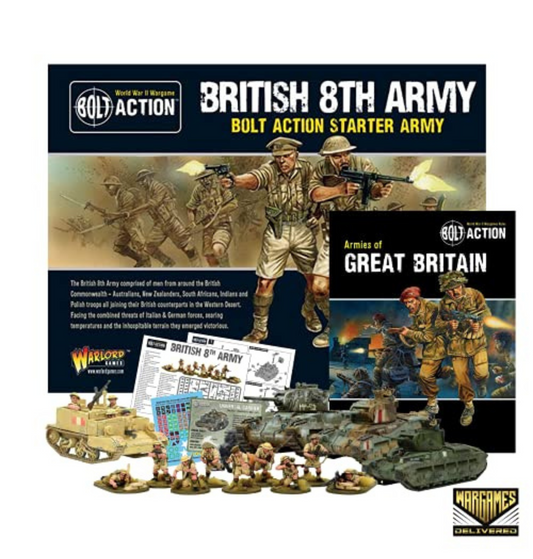 Bolt Action - Great Britain: British 8th Army Starter Set + Digital Guide: Armies of Great Britain