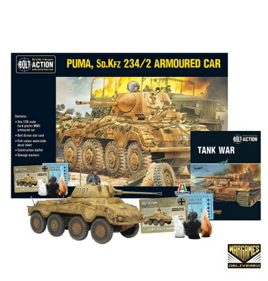 Bolt Action - Tank War: Puma, Sd.Kfz 234/2 Armoured Car + Digital Guide Bolt Action - Tank War: Puma, Sd.Kfz 234/2 Armoured Car + Digital Guide