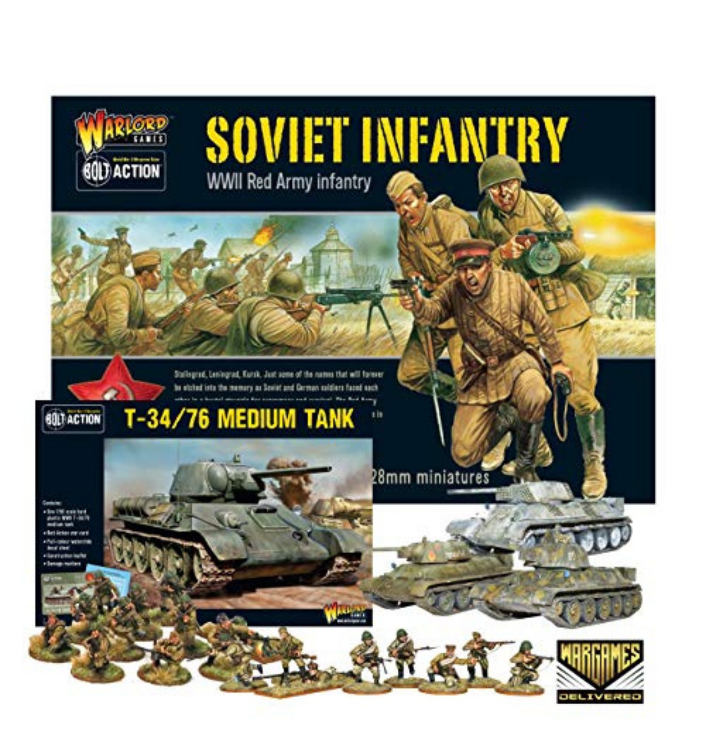 Bolt Action - Soviet Union: Soviet Infantry and T-34/76 Medium Tank Set