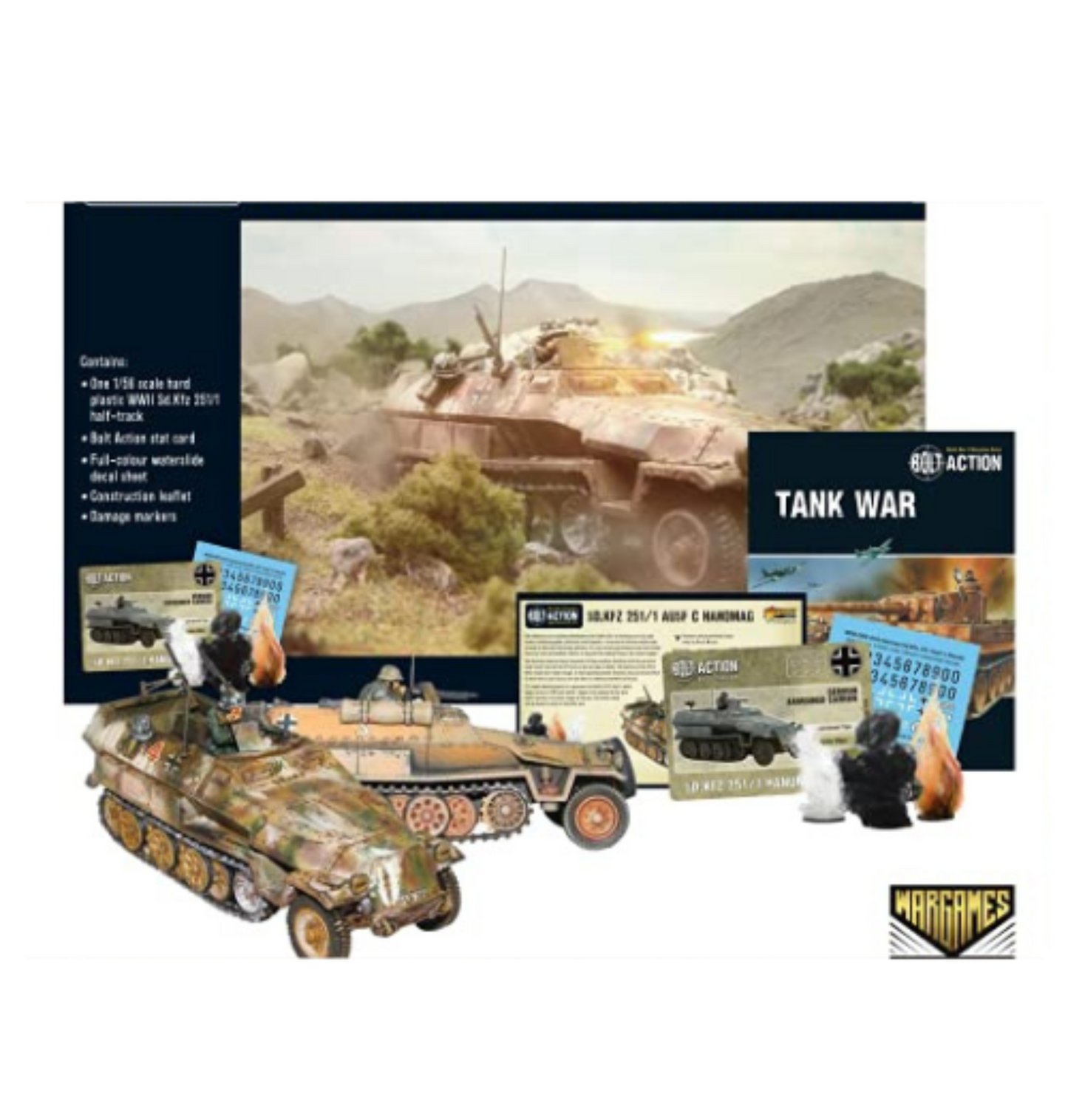 Bolt Action - Tank War: Sd.Kfz 251/1 Ausf C Hanomag German Tank + Digital Guide