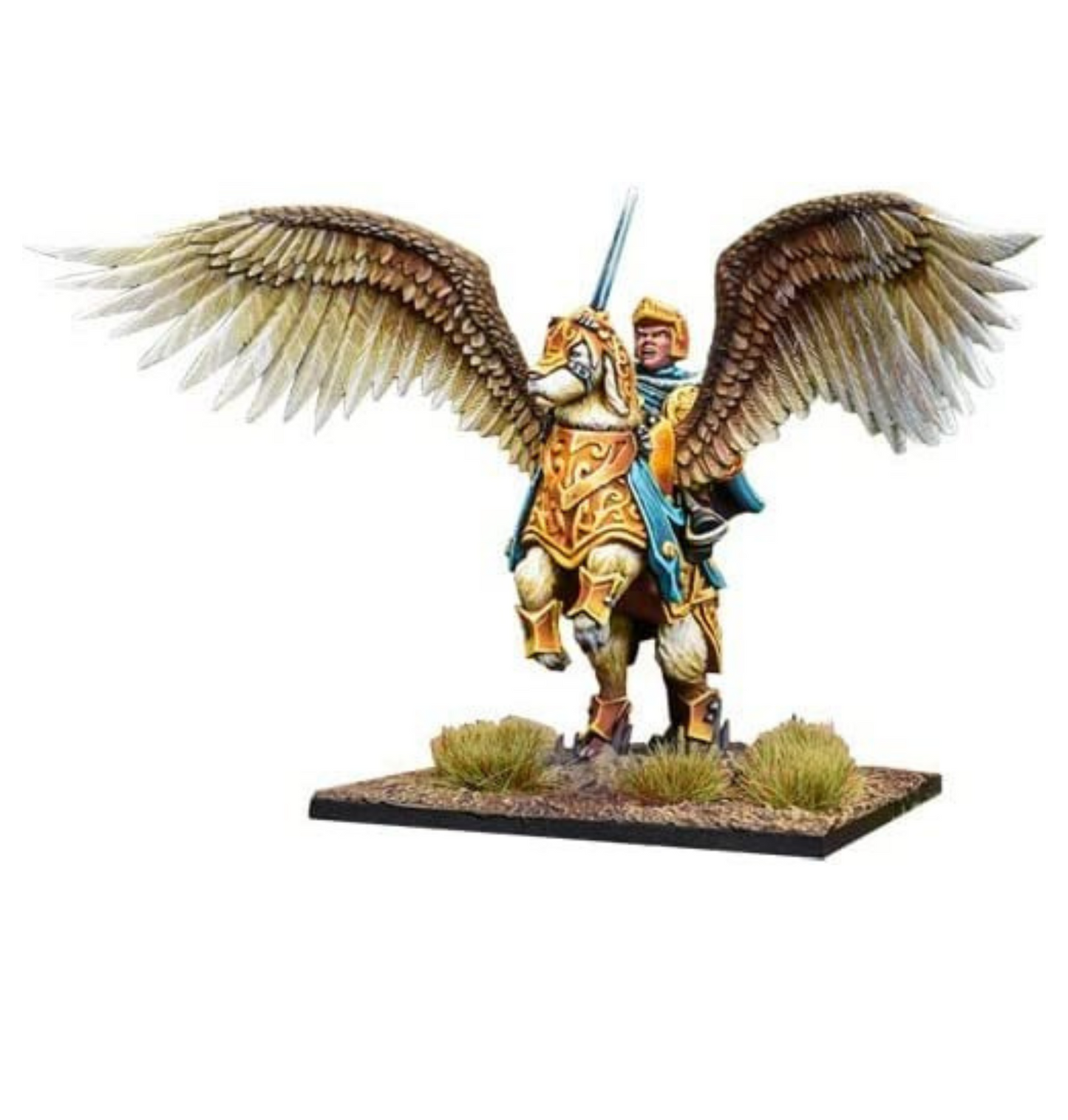 Kings of War 3E: Halfling General on Winged Aralez