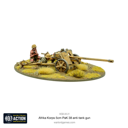 Bolt Action -  Germany: Afrika Korps 5cm PaK 38 Anti-tank Gun