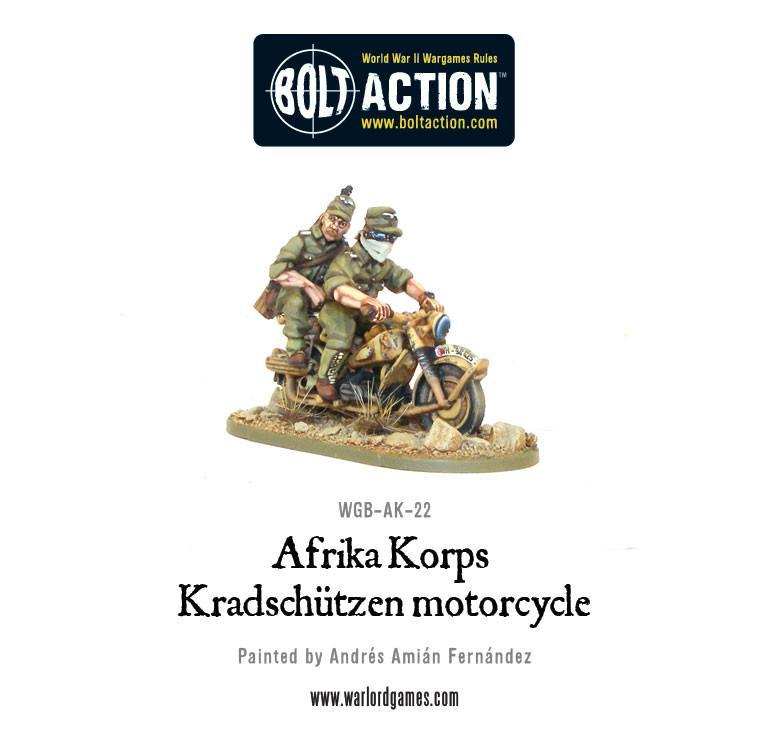 Bolt Action - Germany: Afrika Korps Kradschutzen Motorcycle