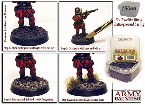 The Army Painter: Battlefields Essential Series - Black Battleground Basing (150 ml)
