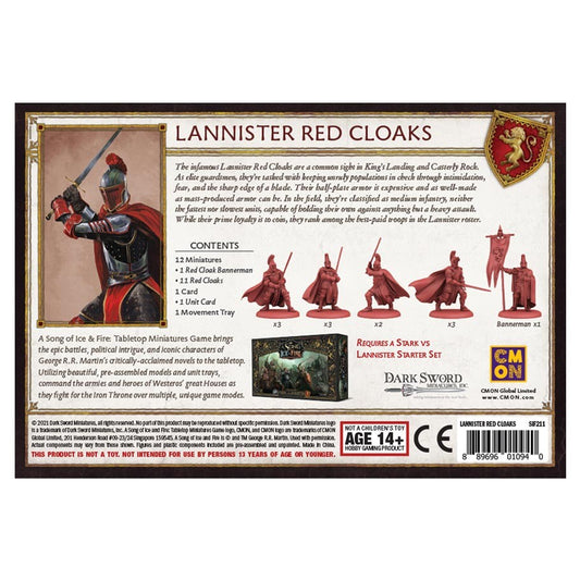 A Song of Ice and Fire - Lannister:  Red Cloaks A Song of Ice and Fire - Lannister:  Red Cloaks