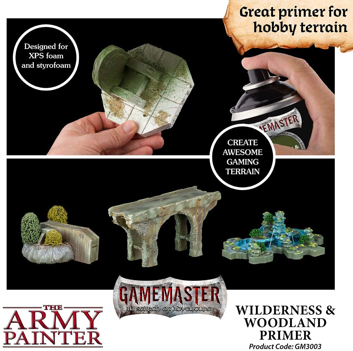The Army Painter - Gamemaster: Wilderness & Woodland Green Terrain Primer