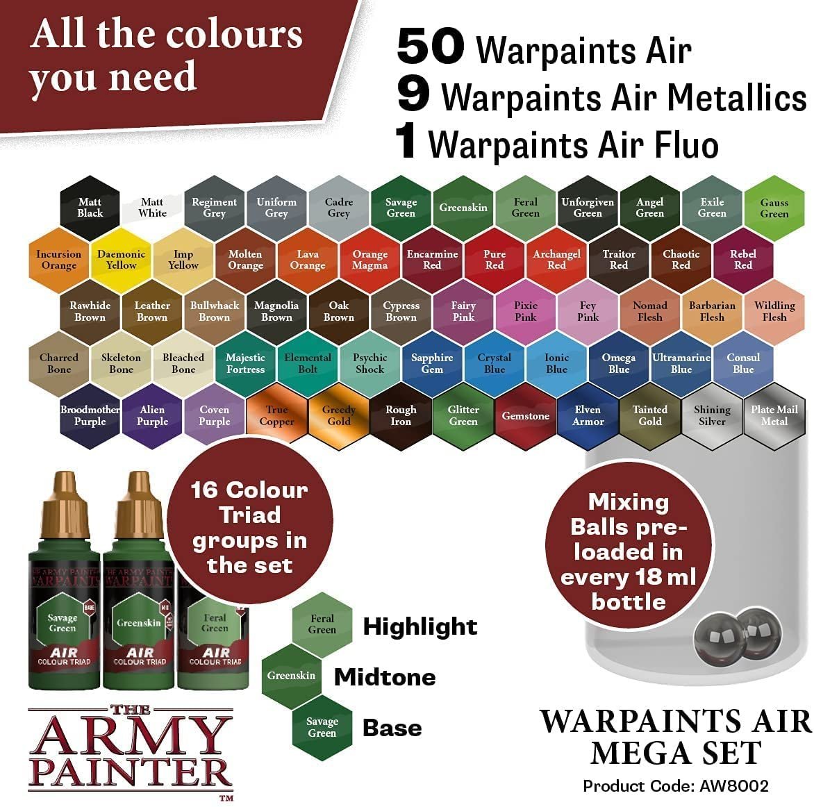 The Army Painter - Warpaints Air Mega Set The Army Painter - Warpaints Air Mega Set
