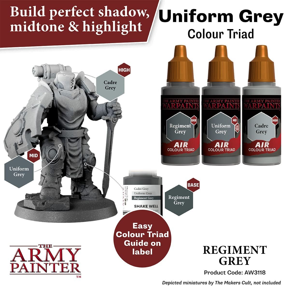 The Army Painter - Warpaints Air: Regiment Grey (18ml/0.6oz) The Army Painter - Warpaints Air: Regiment Grey (18ml/0.6oz)