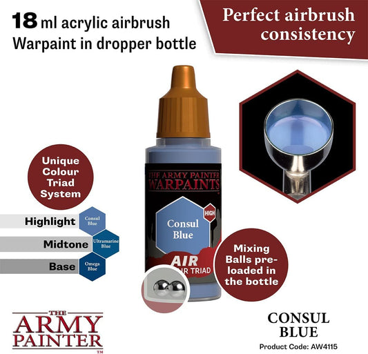 The Army Painter - Warpaints Air: Consul Blue (18ml/0.6oz) The Army Painter - Warpaints Air: Consul Blue (18ml/0.6oz)