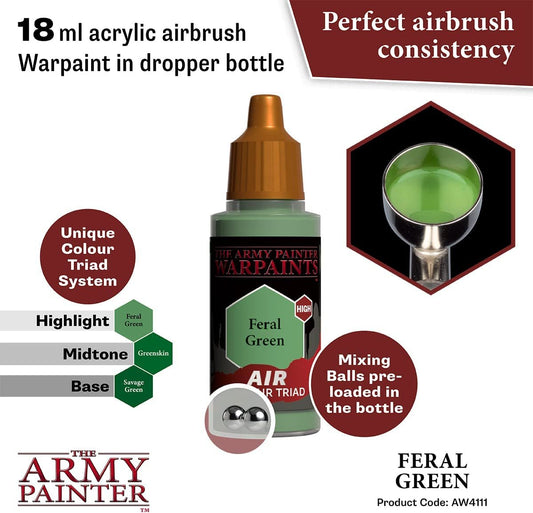 The Army Painter - Warpaints Air: Feral Green (18ml/0.6oz) The Army Painter - Warpaints Air: Feral Green (18ml/0.6oz)