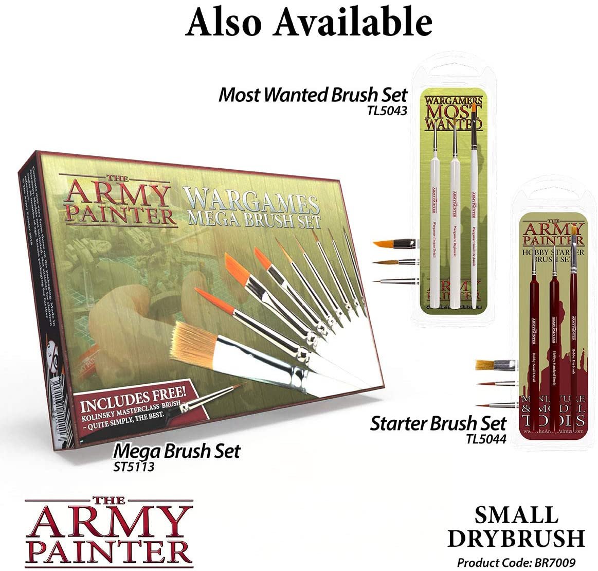 The Army Painter - Wargamer Brush: Small Drybrush The Army Painter - Wargamer Brush: Small Drybrush