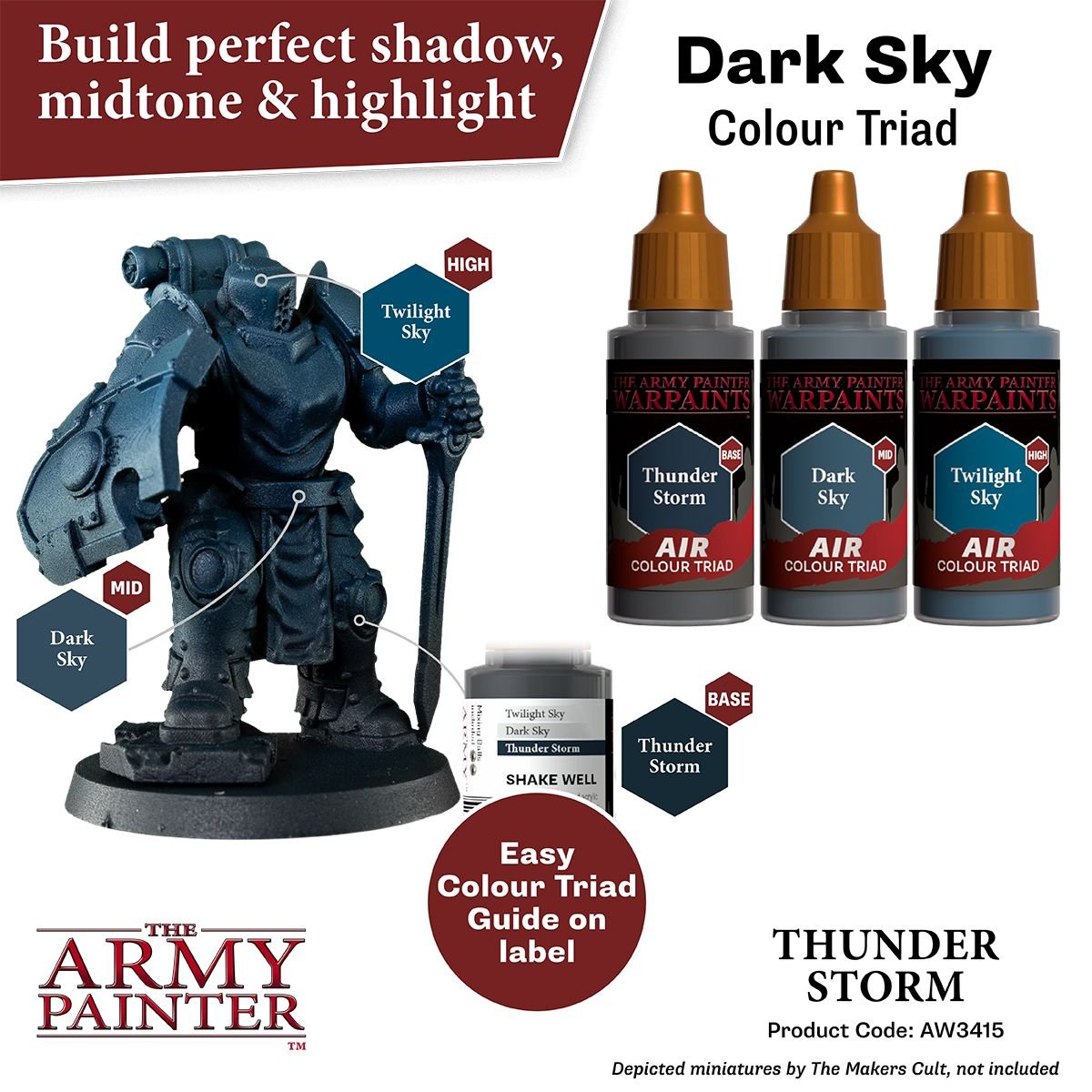 The Army Painter - Warpaints Air: Thunder Storm (18ml/0.6oz) The Army Painter - Warpaints Air: Thunder Storm (18ml/0.6oz)