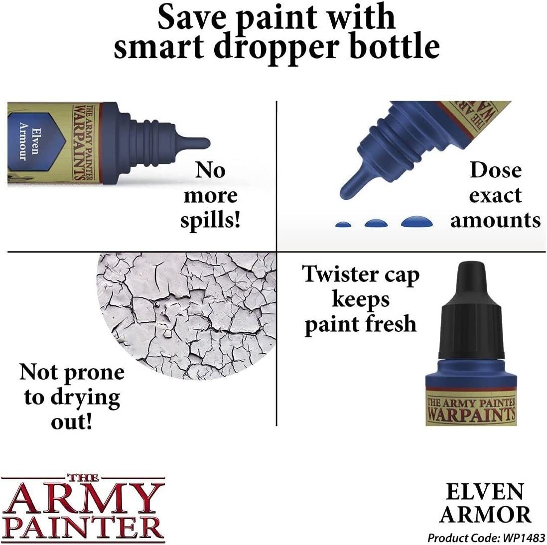 The Army Painter - Warpaints Metallics: Elven Armor (18ml/0.6oz)