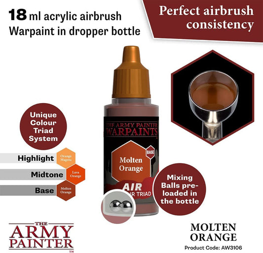 The Army Painter - Warpaints Air: Molten Orange (18ml/0.6oz) The Army Painter - Warpaints Air: Molten Orange (18ml/0.6oz)