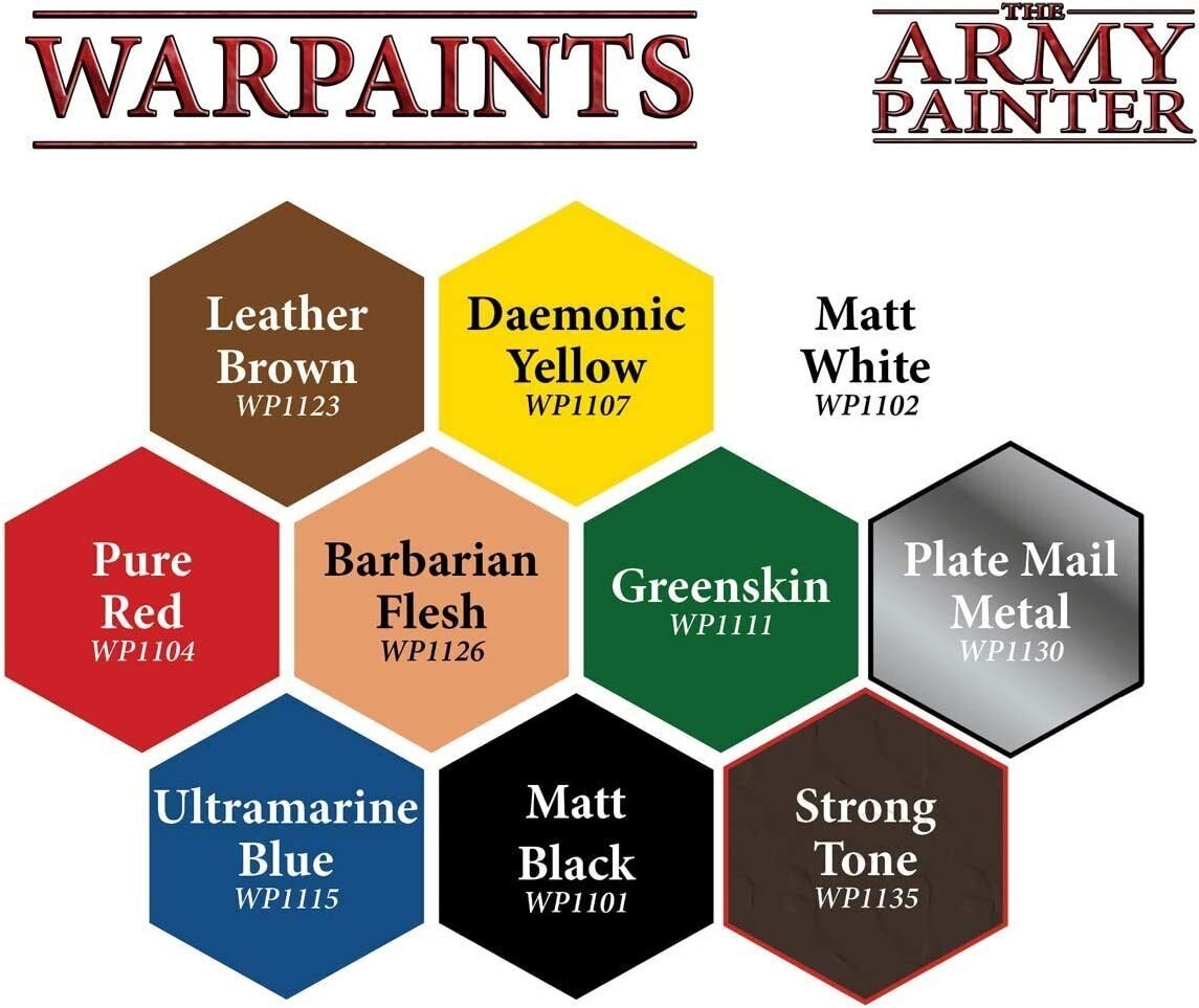 Miniatures Paint Set, 10 Model Paints with FREE Highlighting Brush, 18ml/Bottle