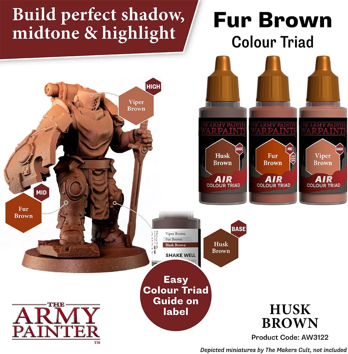 The Army Painter - Warpaints Air: Husk Brown (18ml/0.6oz)