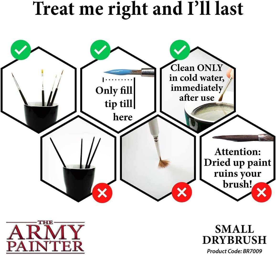 The Army Painter - Wargamer Brush: Small Drybrush The Army Painter - Wargamer Brush: Small Drybrush