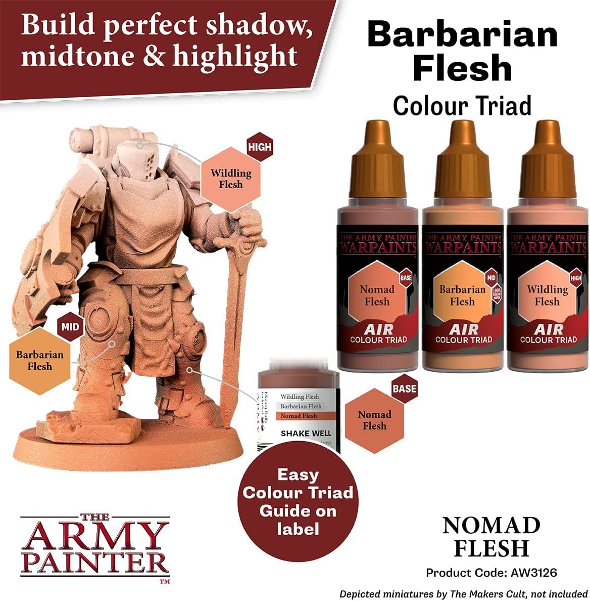 The Army Painter - Warpaints Air: Nomad Flesh (18ml/0.6oz) The Army Painter - Warpaints Air: Nomad Flesh (18ml/0.6oz)