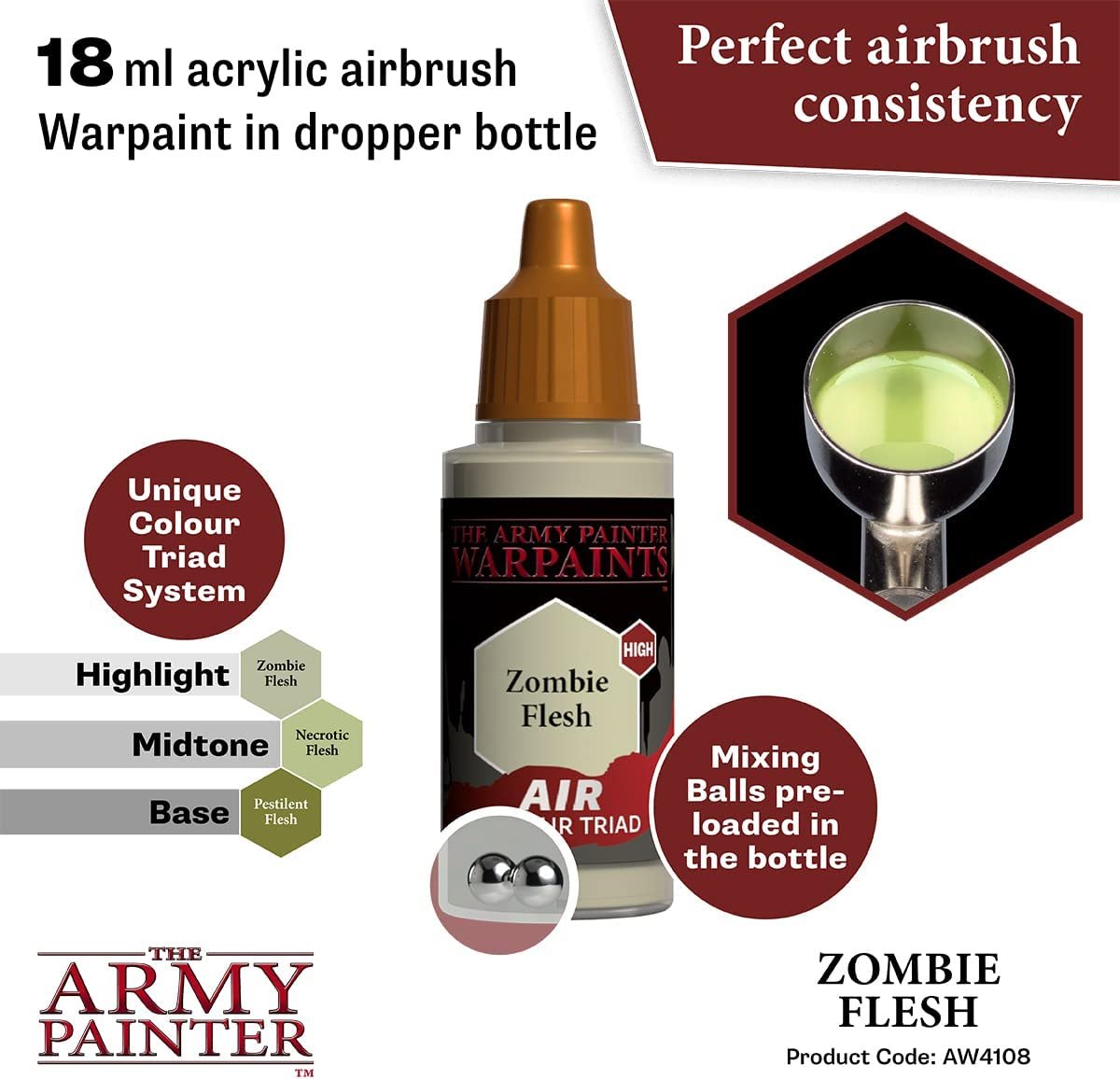 The Army Painter - Warpaints Air: Zombie Flesh (18ml/0.6oz)