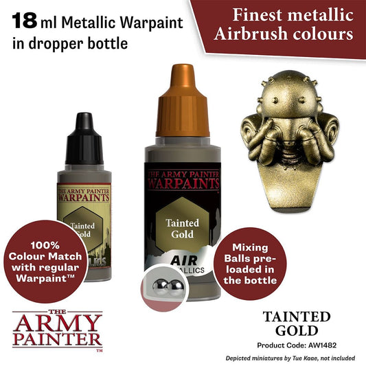 The Army Painter - Warpaints Air Metallics: Tainted Gold (18ml/0.6oz) The Army Painter - Warpaints Air Metallics: Tainted Gold (18ml/0.6oz)