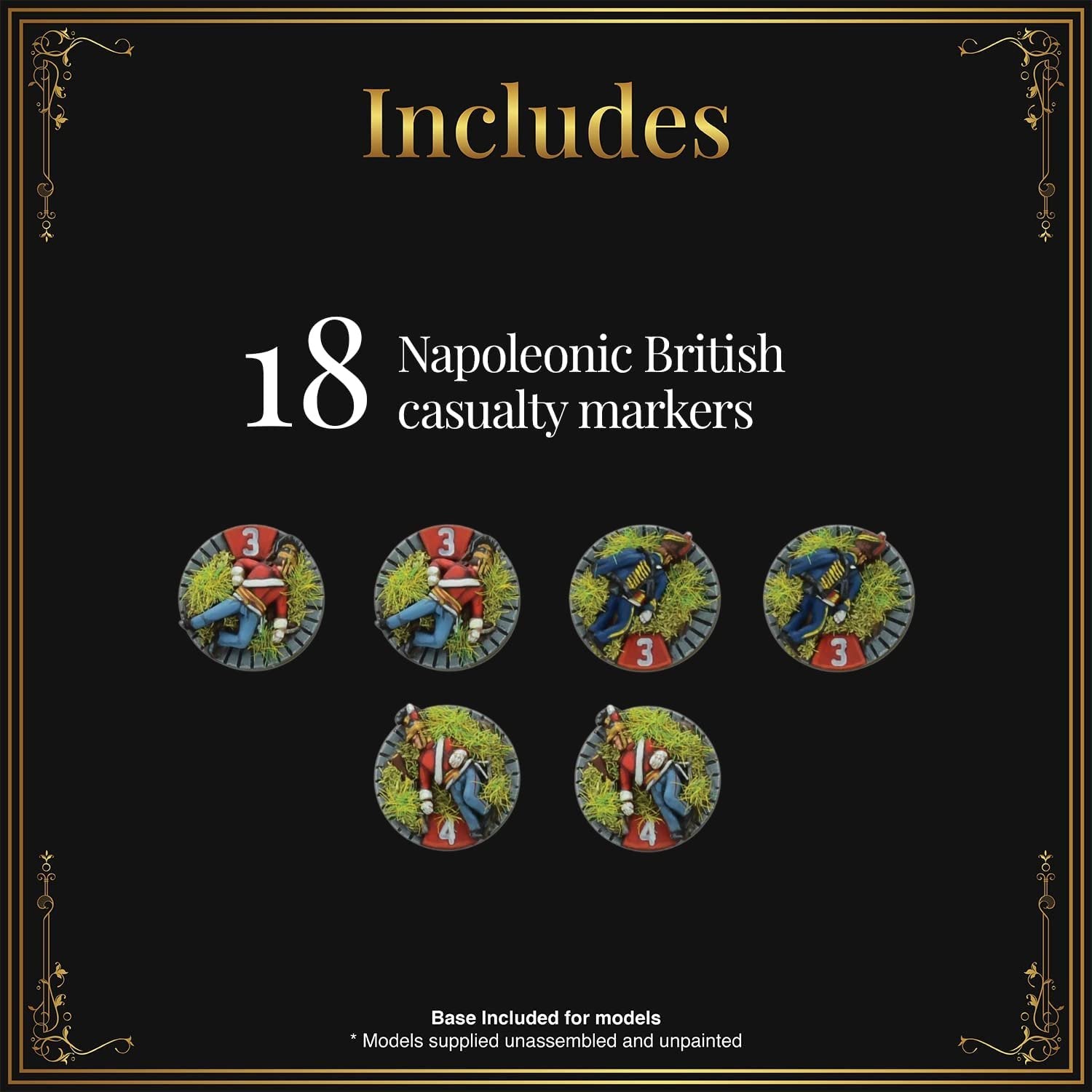 Black Powder Epic Battles - Waterloo: British Casualty Markers Black Powder Epic Battles - Waterloo: British Casualty Markers