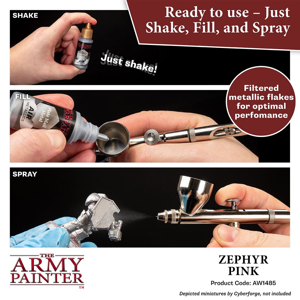 The Army Painter - Warpaints Air Metallics: Zephyr Pink (18ml/0.6oz)