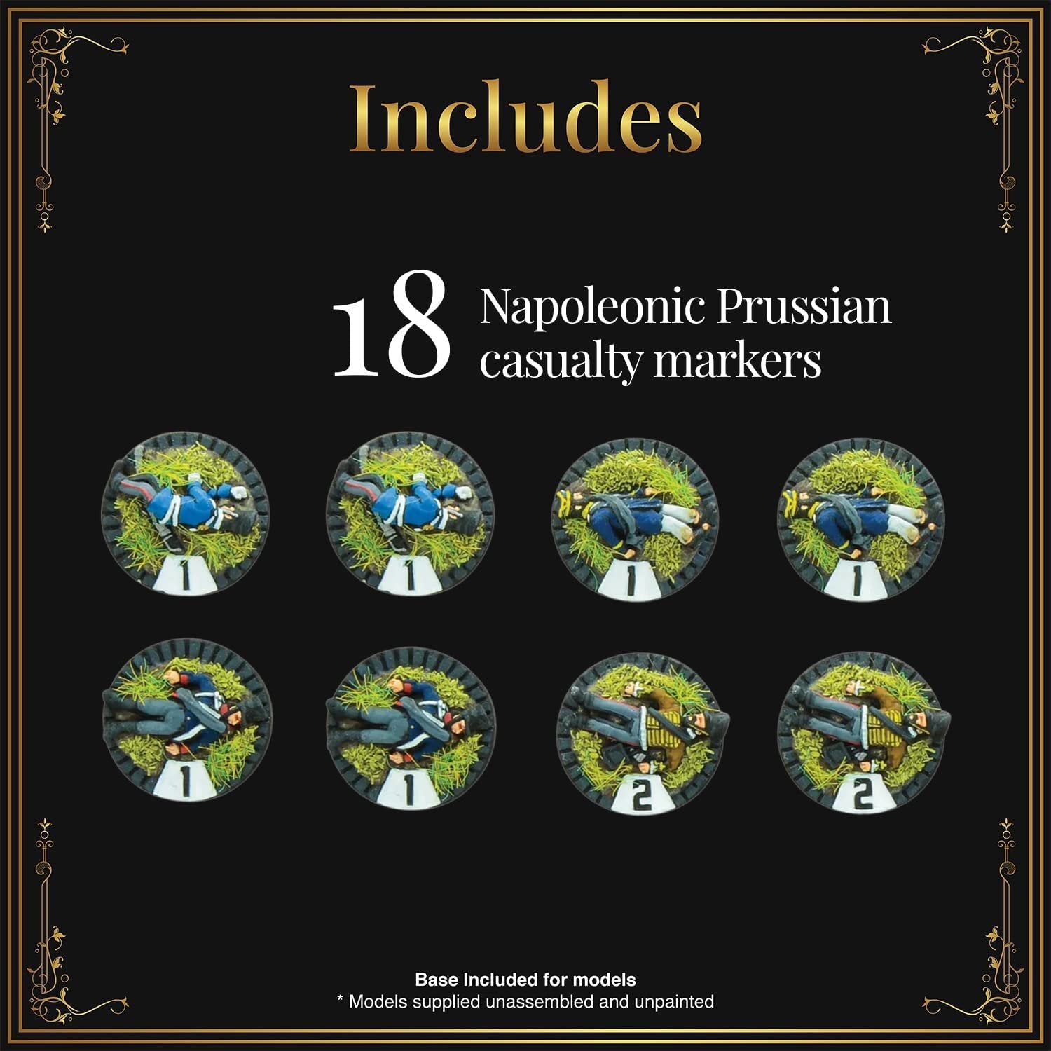 Black Powder Epic Battles - Waterloo: Prussian Casualty Markers Black Powder Epic Battles - Waterloo: Prussian Casualty Markers