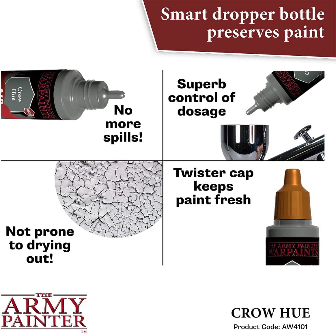 The Army Painter - Warpaints Air: Crow Hue (18ml/0.6oz) The Army Painter - Warpaints Air: Crow Hue (18ml/0.6oz)
