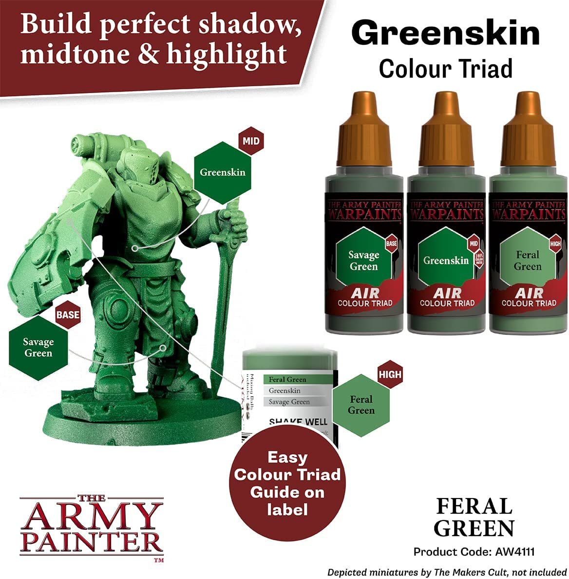 The Army Painter - Warpaints Air: Feral Green (18ml/0.6oz)