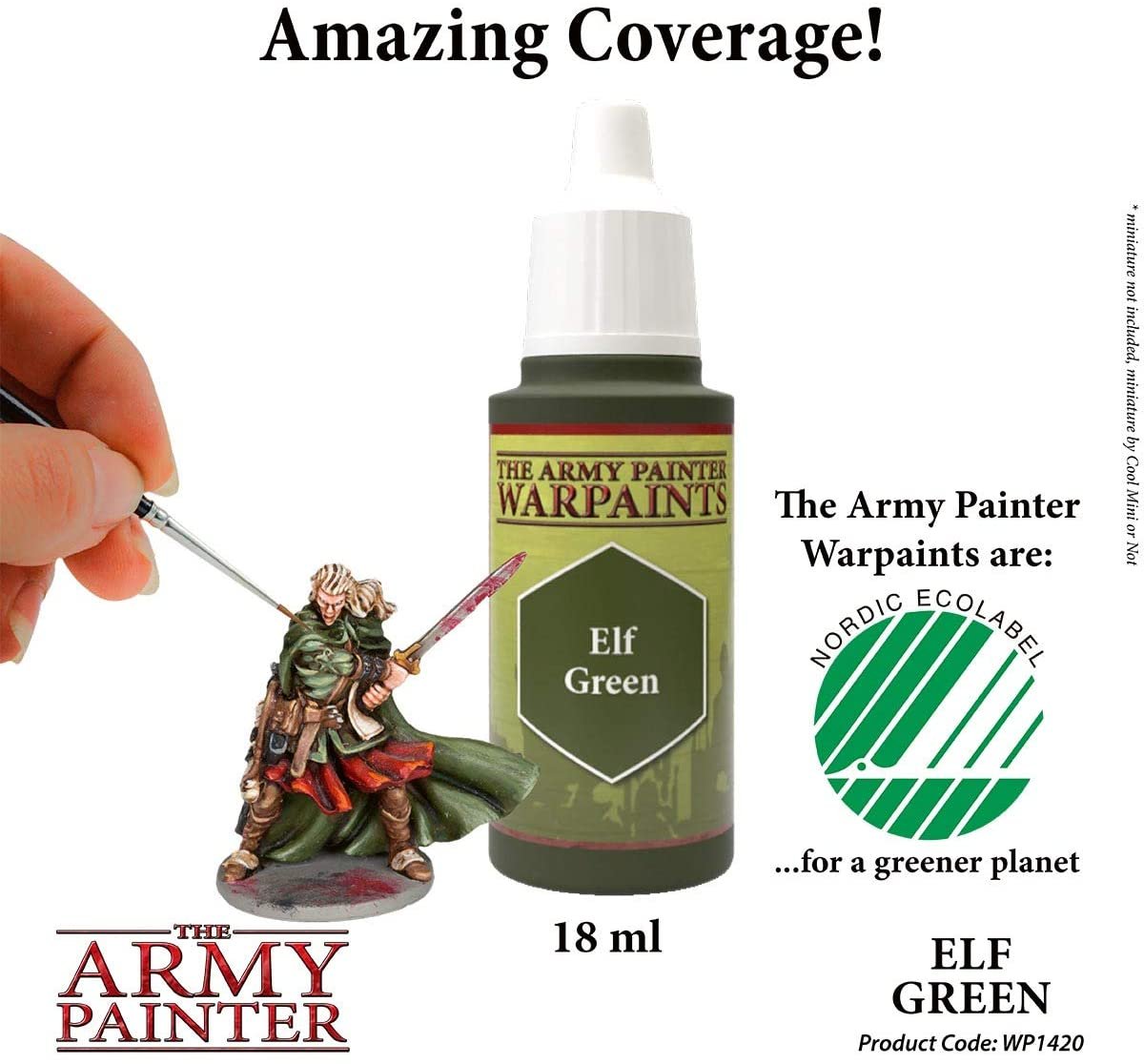 The Army Painter - Warpaints: Elf Green (18ml/0.6oz)