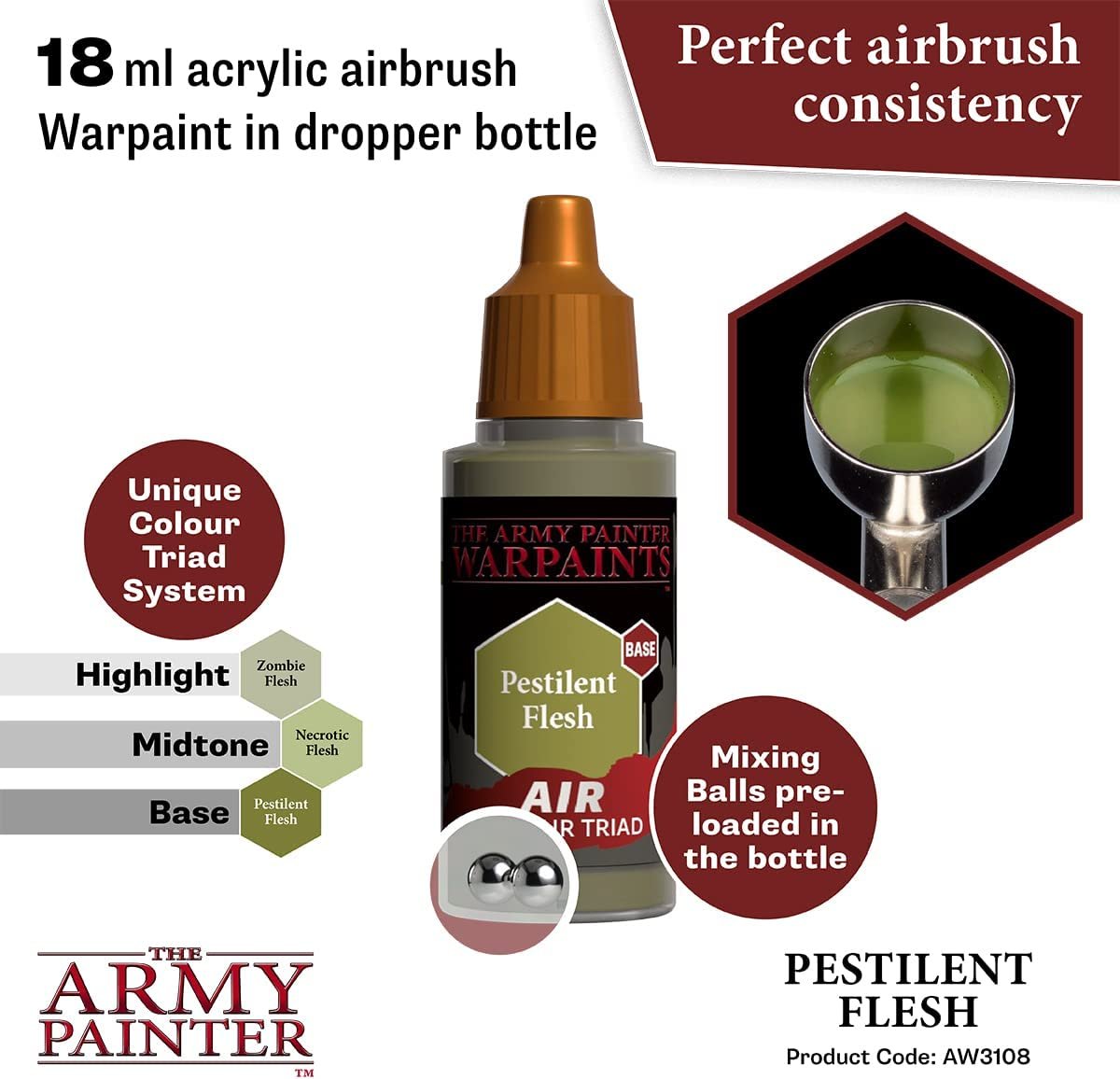 The Army Painter - Warpaints Air: Pestilent Flesh (18ml/0.6oz)