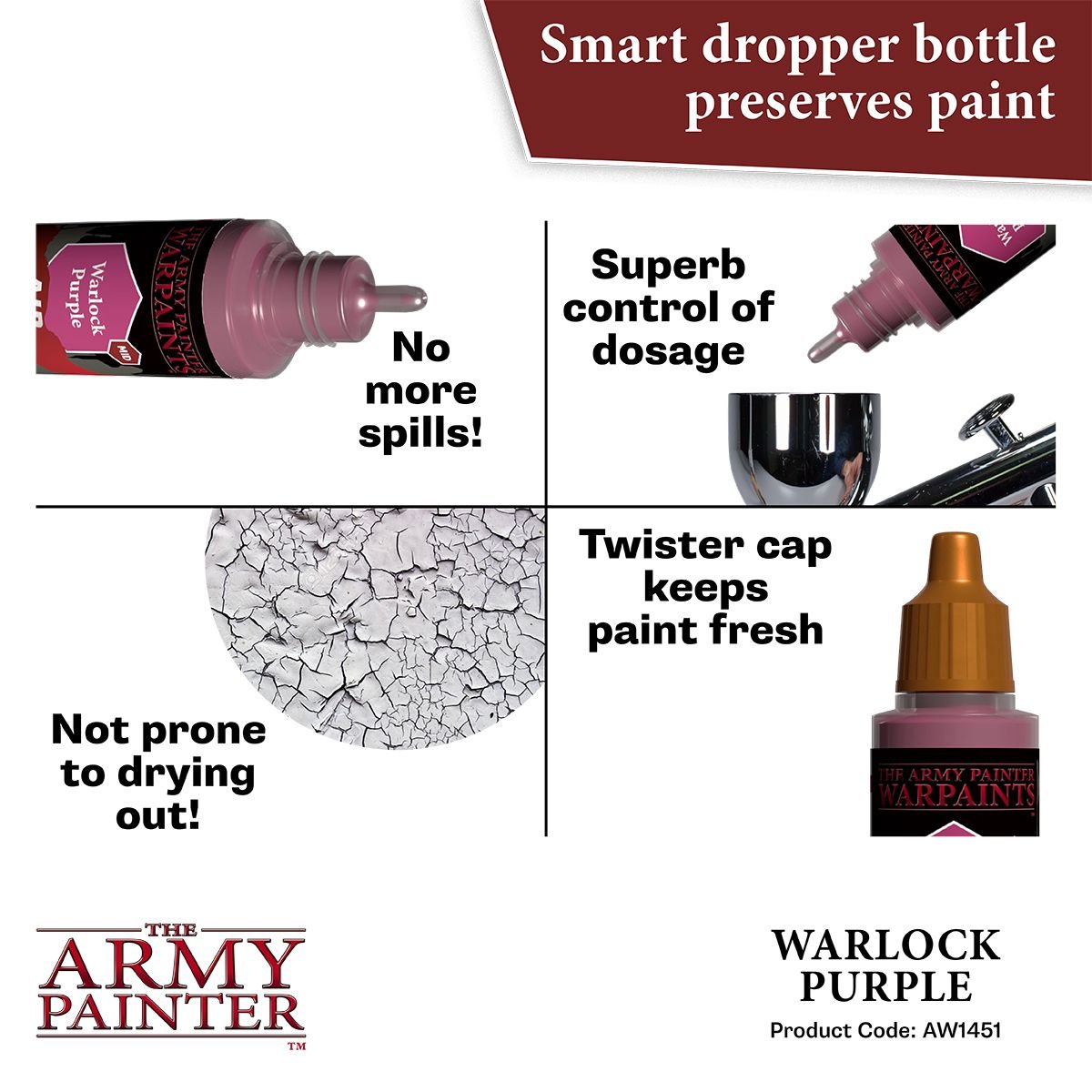 The Army Painter - Warpaints Air: Warlock Purple (18ml/0.6oz)