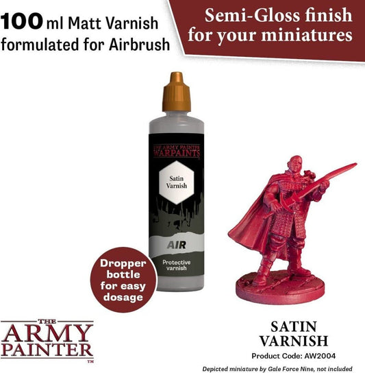 The Army Painter - Warpaints Air:  Satin Varnish (100 ml) The Army Painter - Warpaints Air:  Satin Varnish (100 ml)