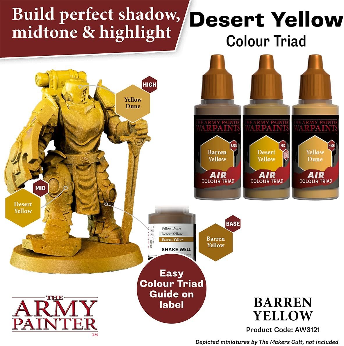 The Army Painter - Warpaints Air: Barren Yellow (18ml/0.6oz)