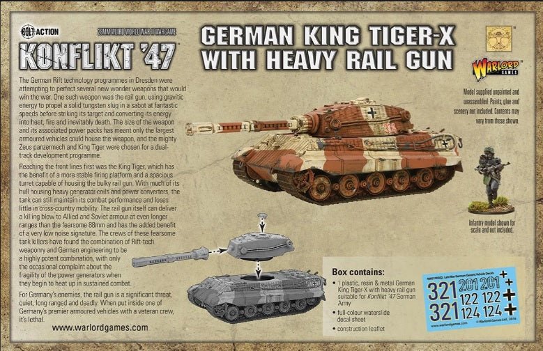 Konflikt' 47 - German: King Tiger-X with Heavy Rail Gun