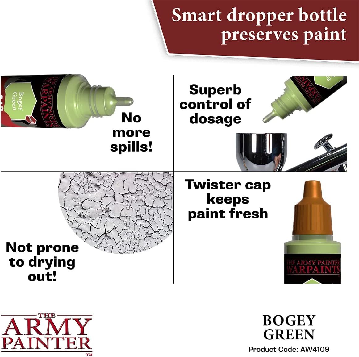 The Army Painter - Warpaints Air: Bogey Green (18ml/0.6oz) The Army Painter - Warpaints Air: Bogey Green (18ml/0.6oz)