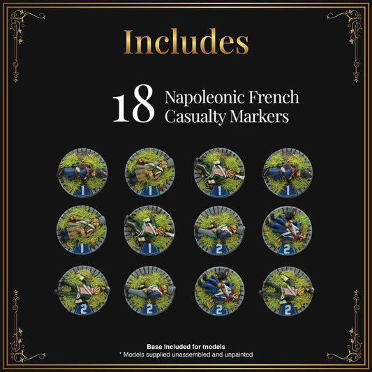 Black Powder Epic Battles - Waterloo:  French Casualty Markers Black Powder Epic Battles - Waterloo:  French Casualty Markers