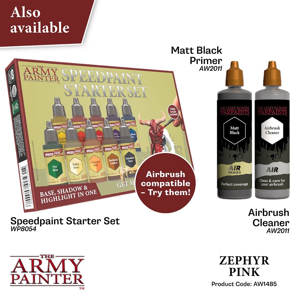 The Army Painter - Warpaints Air Metallics: Zephyr Pink (18ml/0.6oz)