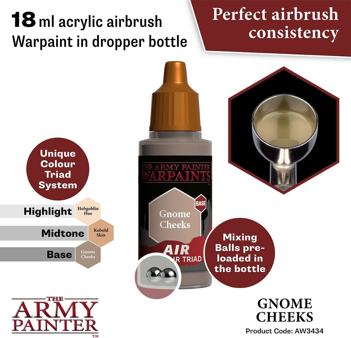 The Army Painter - Warpaints Air: Gnome Cheeks (18ml/0.6oz)