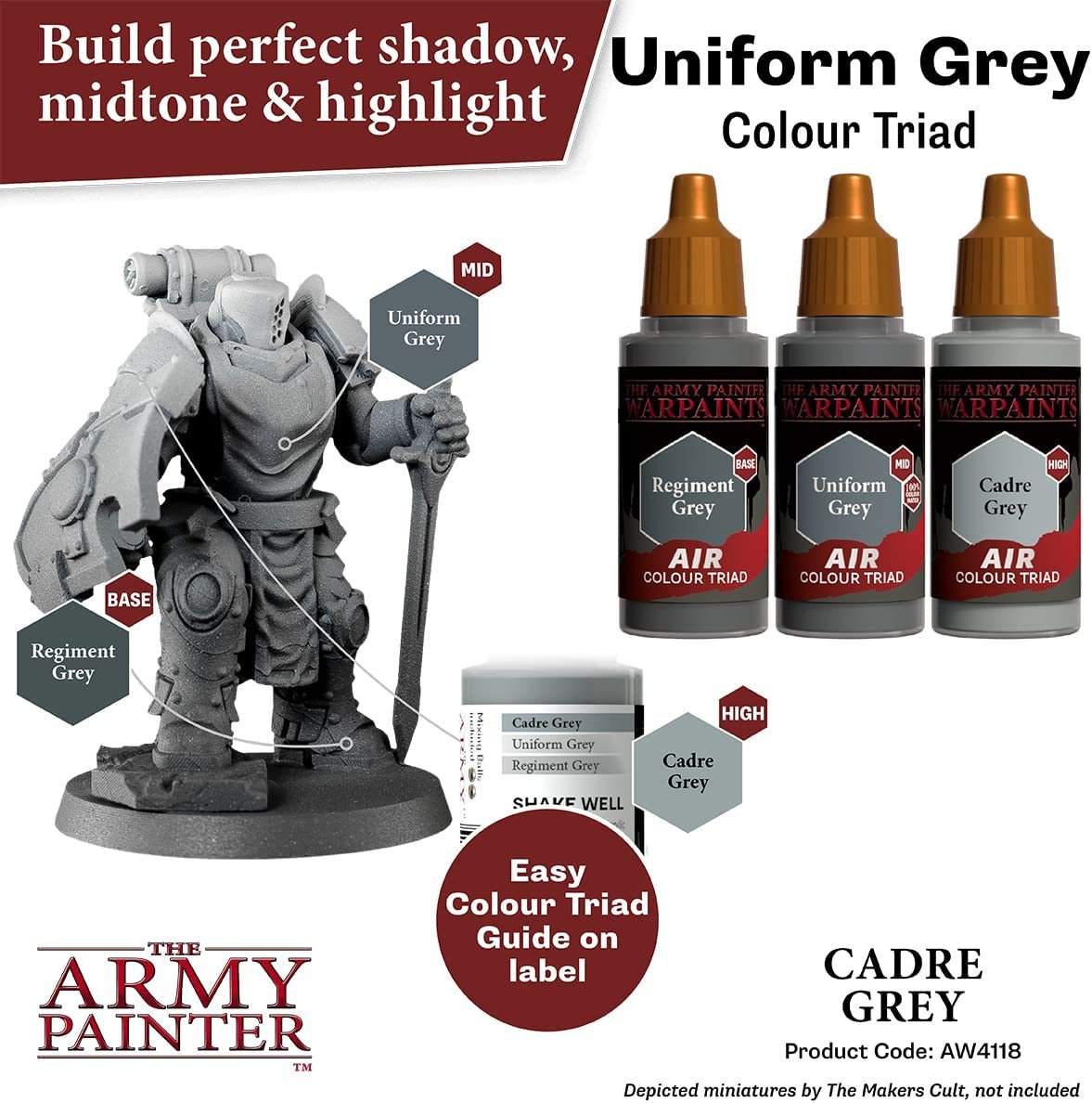 The Army Painter - Warpaints Air: Cadre Grey (18ml/0.6oz)