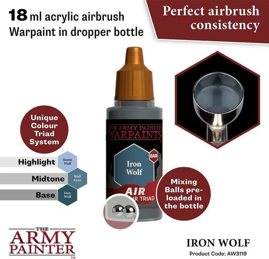 The Army Painter - Warpaints Air: Iron Wolf (18ml/0.6oz) The Army Painter - Warpaints Air: Iron Wolf (18ml/0.6oz)