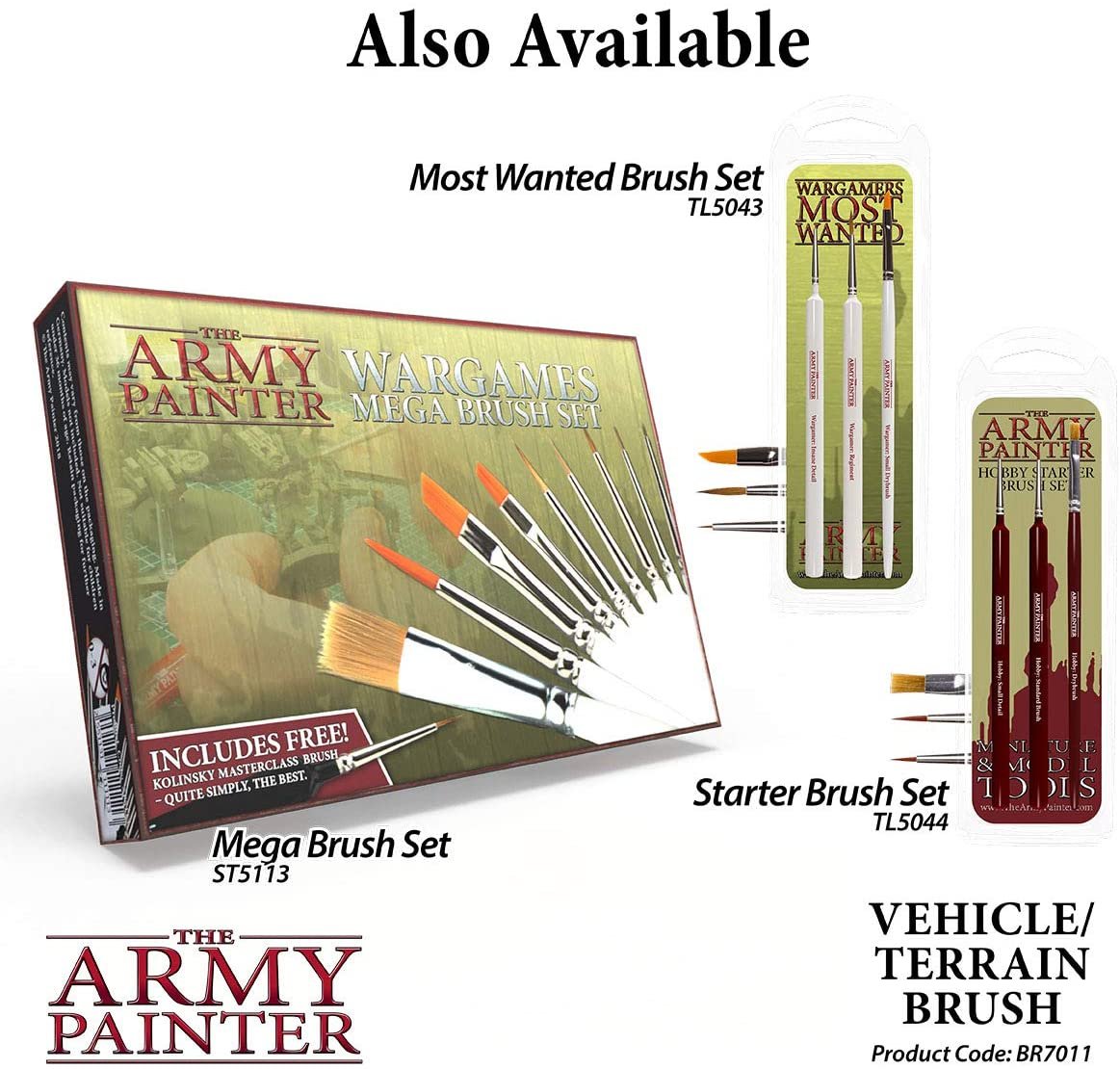 The Army Painter - Wargamer Brush: Vehicle / Terrain The Army Painter - Wargamer Brush: Vehicle / Terrain