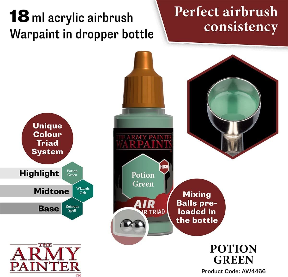 The Army Painter - Warpaints Air: Potion Green (18ml/0.6oz)
