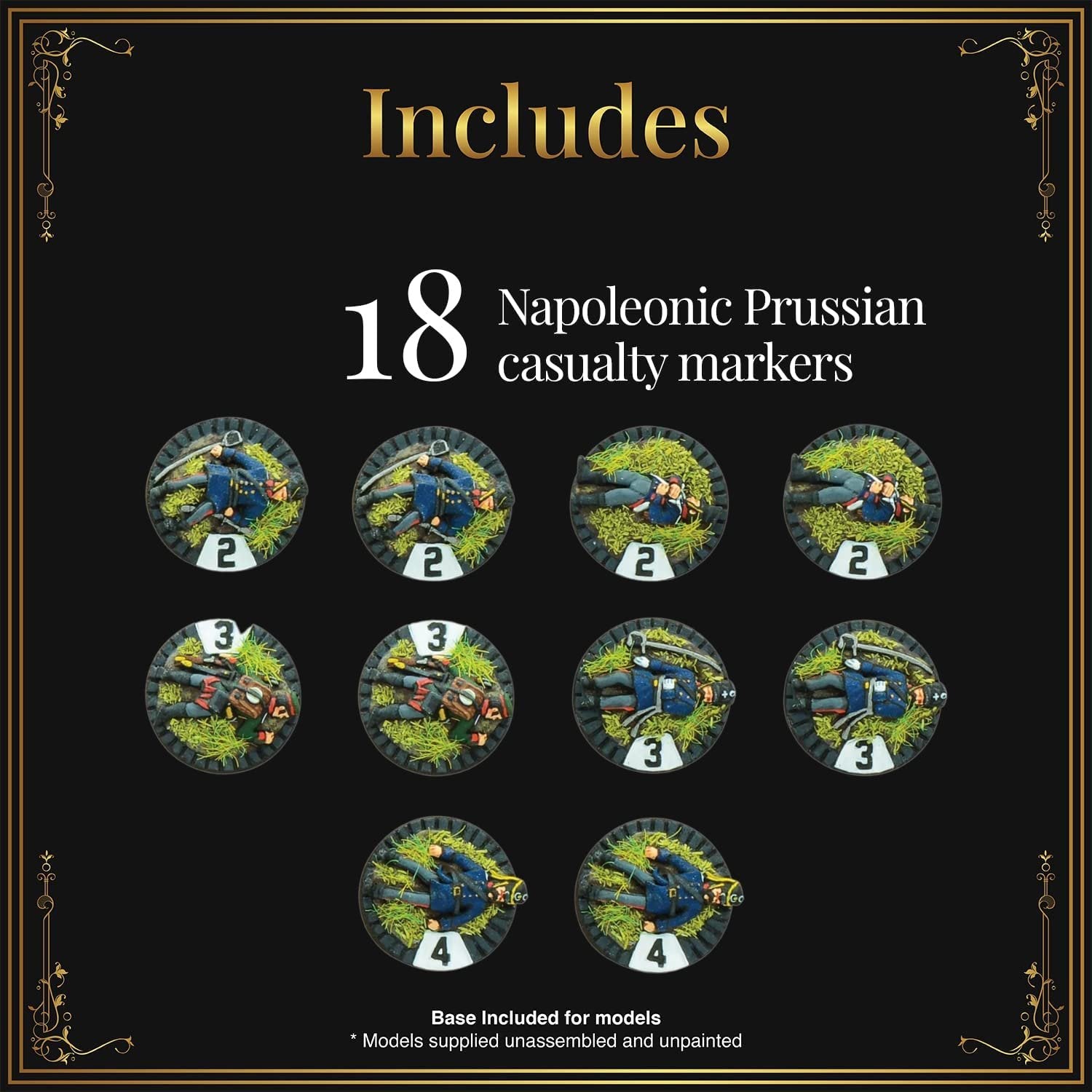 Black Powder Epic Battles - Waterloo: Prussian Casualty Markers Black Powder Epic Battles - Waterloo: Prussian Casualty Markers