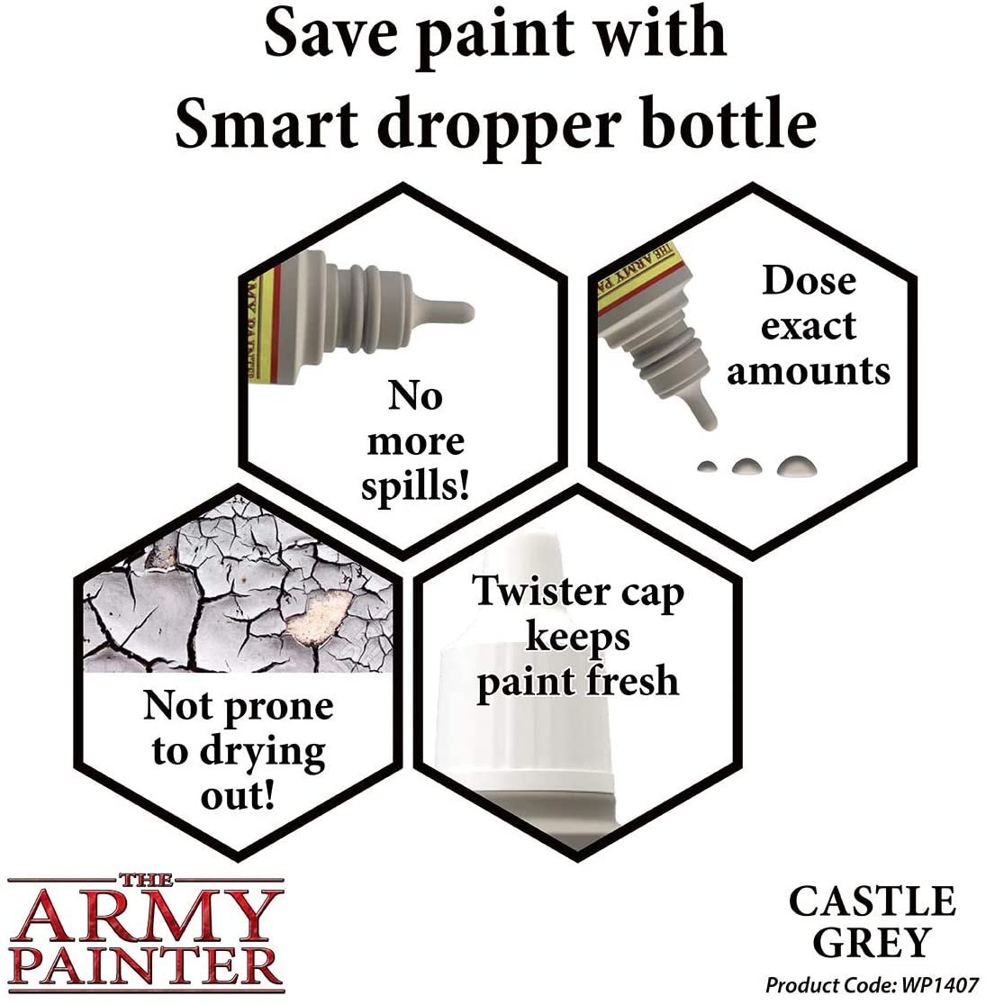 The Army Painter - Warpaints: Castle Grey (18ml/0.6oz)