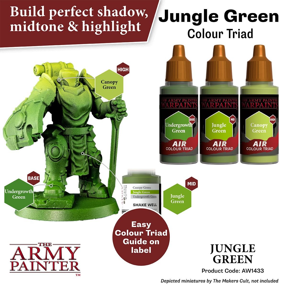 The Army Painter - Warpaints Air: Jungle Green (18ml/0.6oz) The Army Painter - Warpaints Air: Jungle Green (18ml/0.6oz)