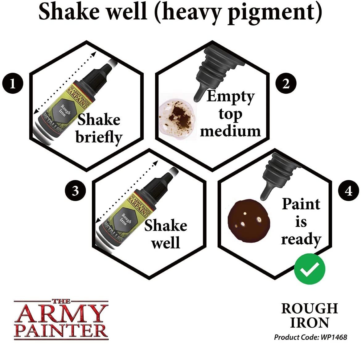 The Army Painter - Warpaints Metallic: Rough Iron (18ml/0.6oz)