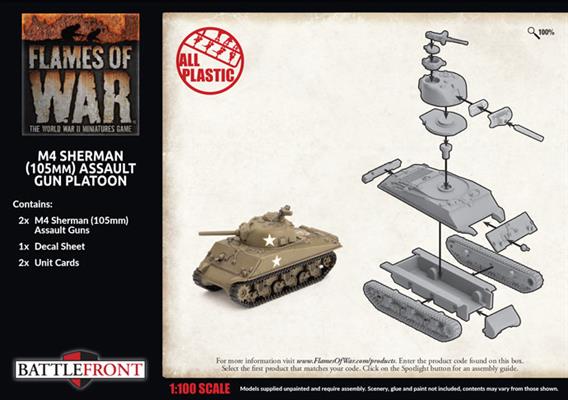 Flames of War - USA: M4 Sherman (105mm) Platoon